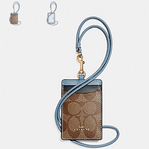 Coach | Accessories | Coach Signature Colorblock Id Badge Lanyard ...